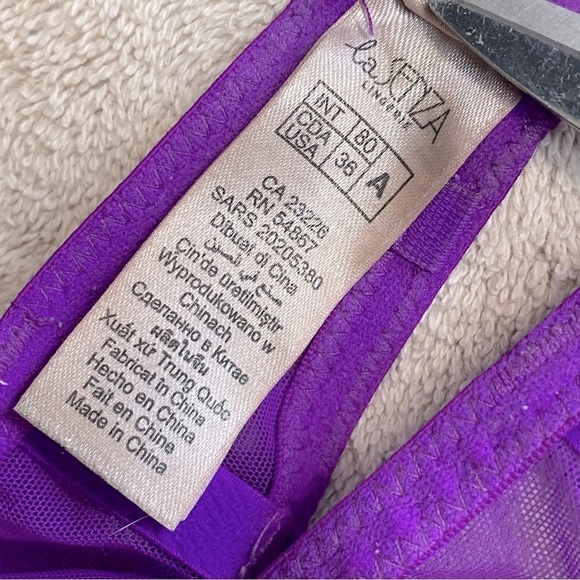 LA Senza Purple Push Up Bra With Padding 36A - Picture 7 of 12